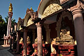 Myanmar - Sagaing, Sitagu International Buddhist Academy built in 1994 with the architecture inspired by the stupa at Sanchi. 